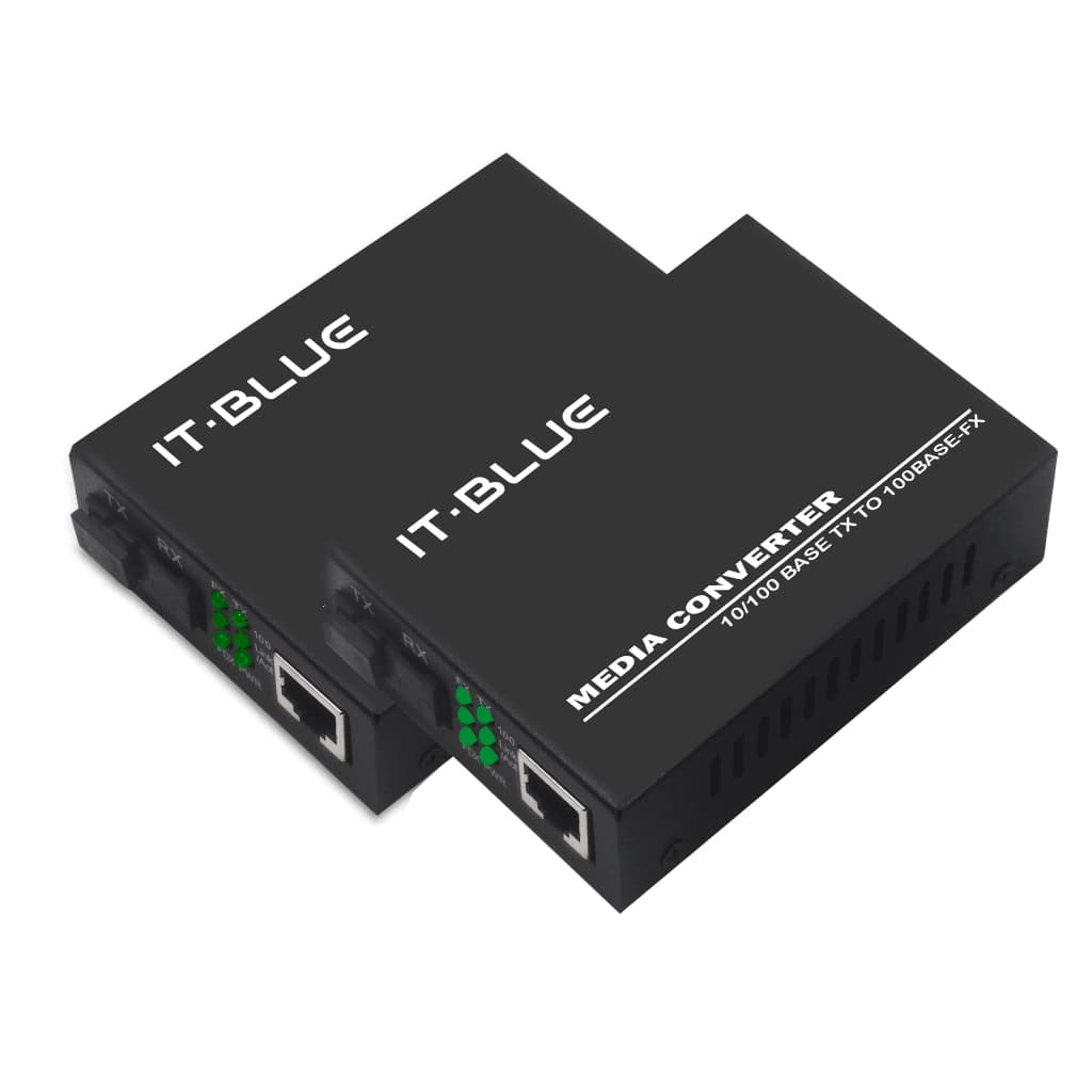 Par Conversores Mídia Fibra Óptica Rj45 10/100mbps A/b 20km