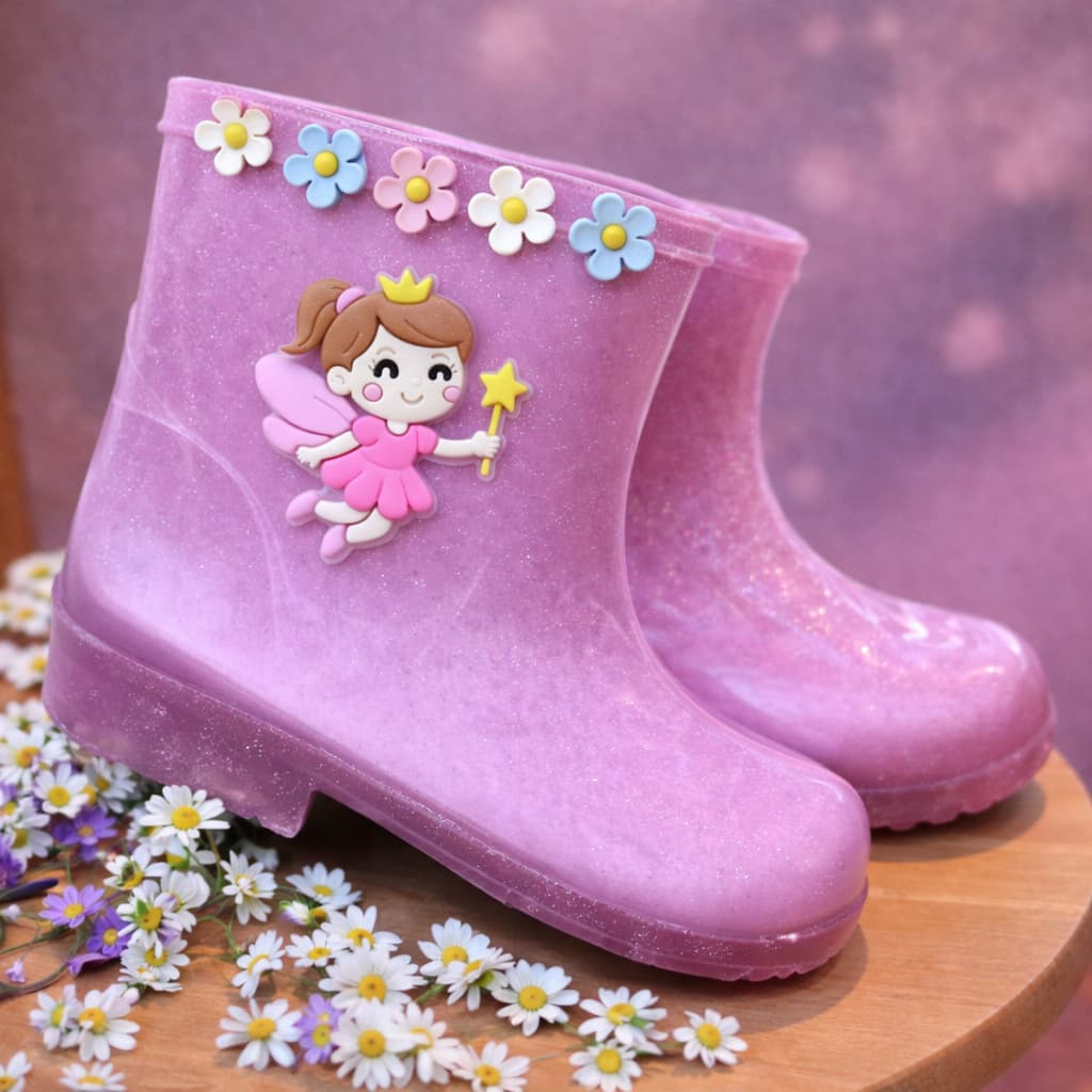 Bota Infantil Menina Galocha Juvenil Impermeável