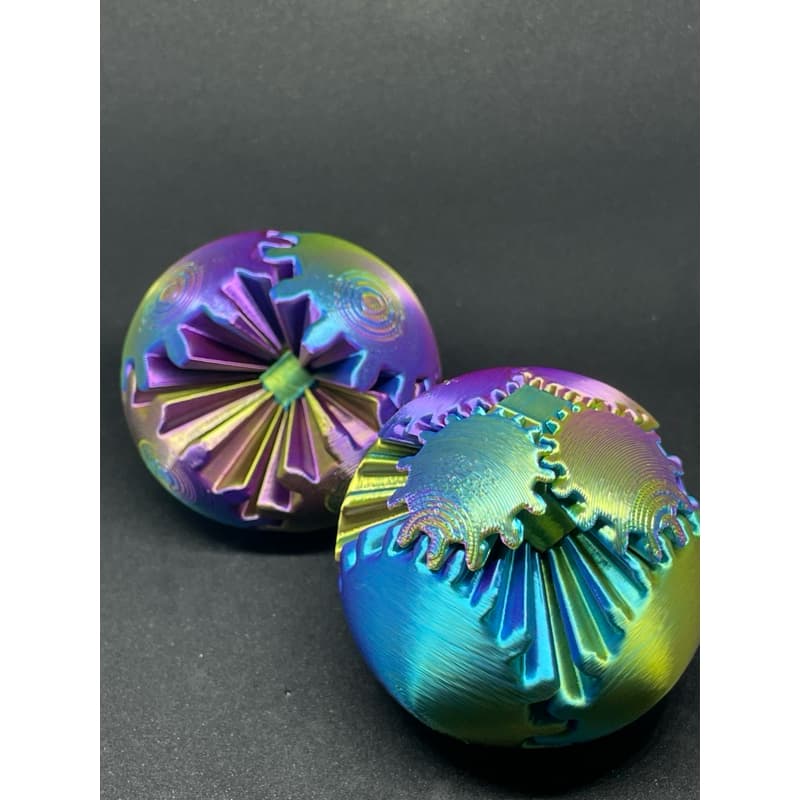 Esfera Sensorial Articulada Estilo Futurista/Colorida/Engrenagens Móveis/Decorativa e Interativa/Impressão 3D Premium