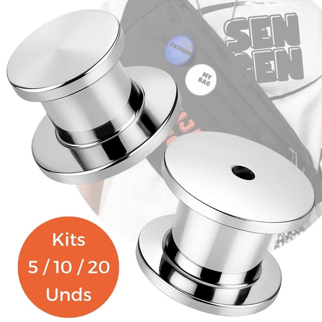 Tarraxas de Segurança Para Pins Lapela e Broches | Antifurto com Trava 🔒 Metal Prateada