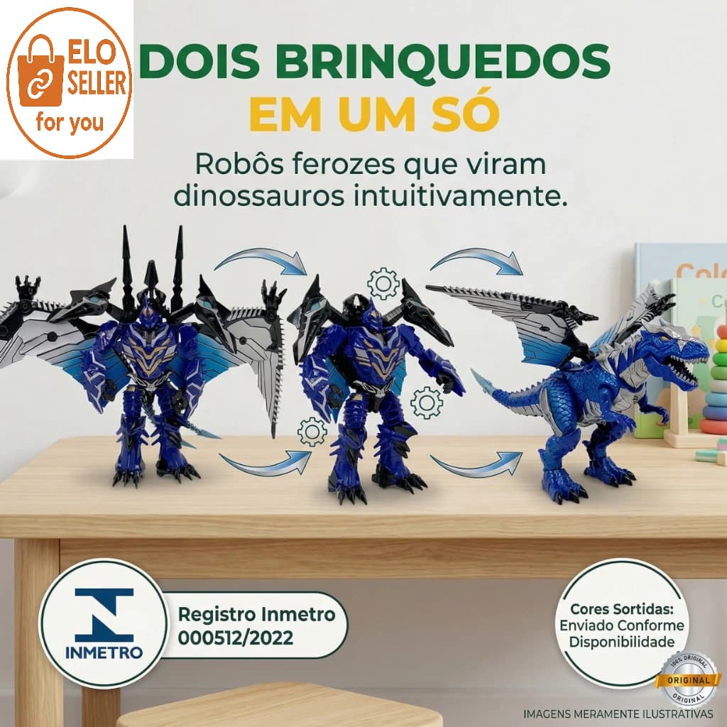 Top Brinquedo Boneco Super Charge Duas formas Robot /Tiranossauro Rex Presente diversão