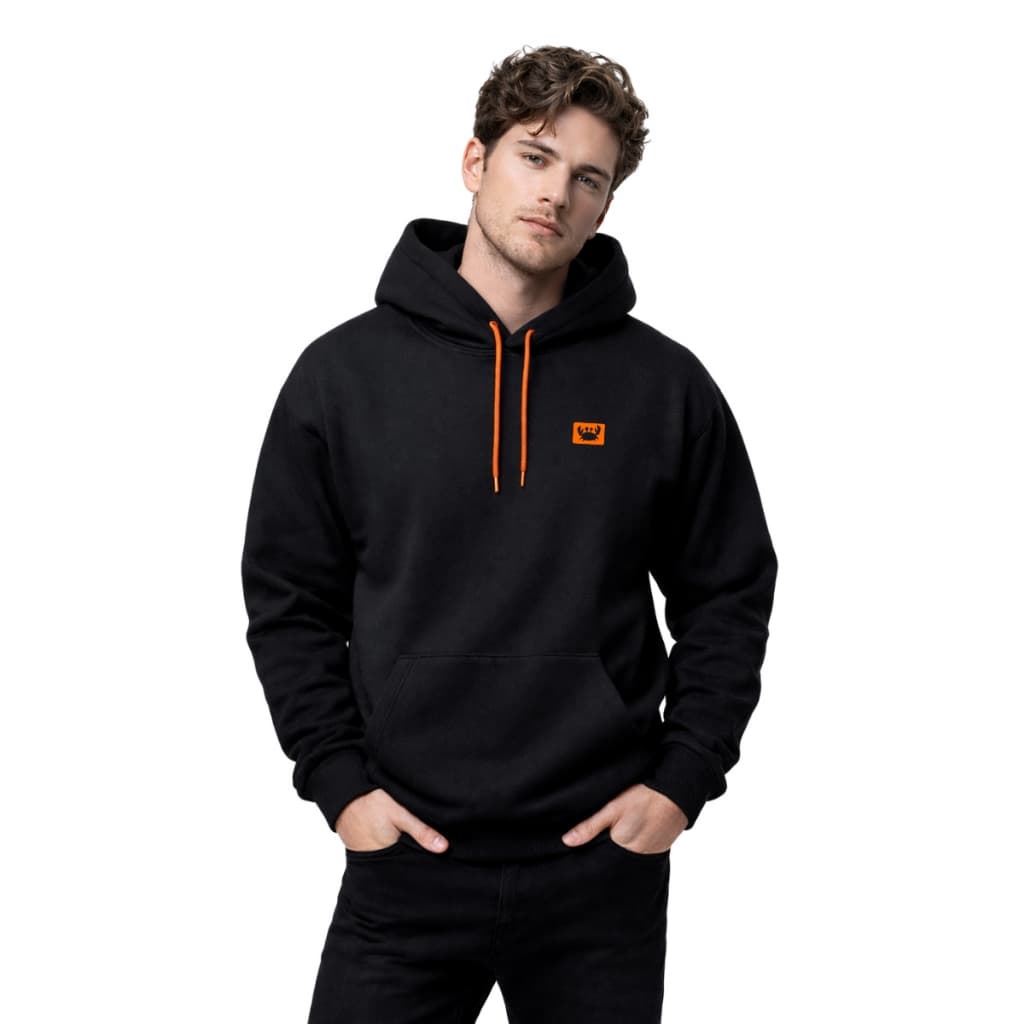 Blusa De Frio Moletom Casaco Inverno Estampado Com Capuz E Bolsos Canguru Relaxado