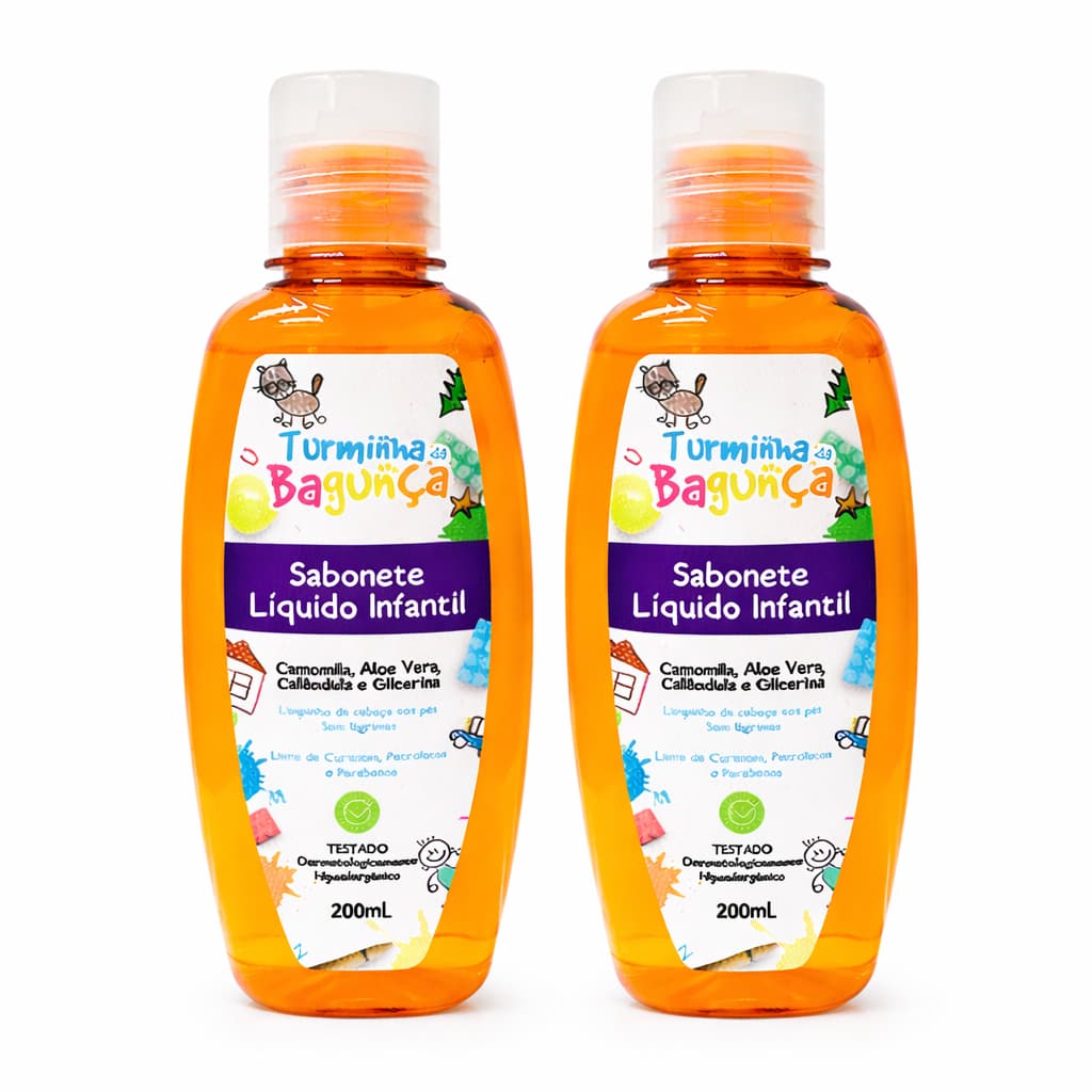 Kit 2 Sabonete Líquido Bebê Turminha Da Bagunça 200ml