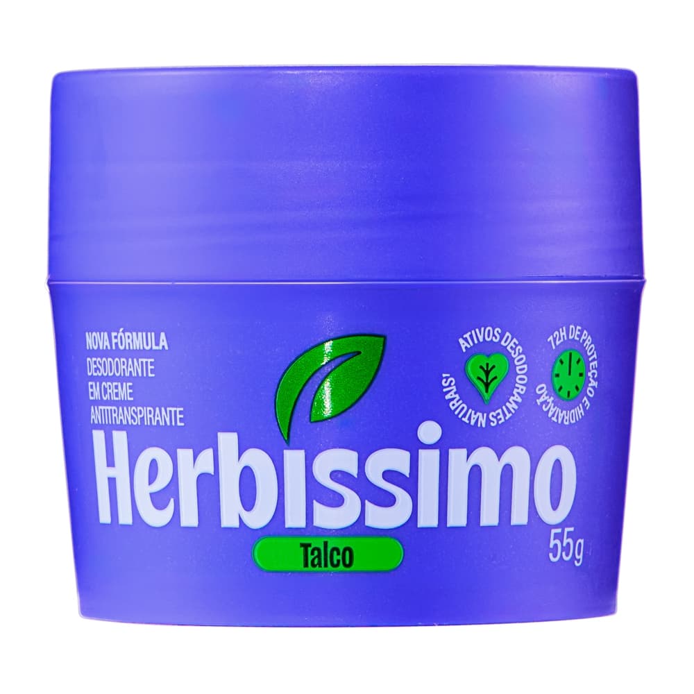 Desodorante Em Creme Antitranspirante Herbíssimo Talco 55G