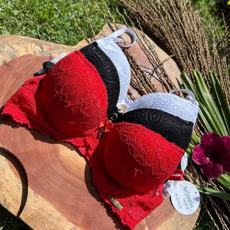 KIT 3 Sutia de BOJO sutiãs com pingente Kit de bojo de renda Sutiã conforto kit