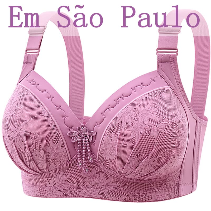 Sutiã com Bojo Bordado Sem Fio e Cueca  lingerie