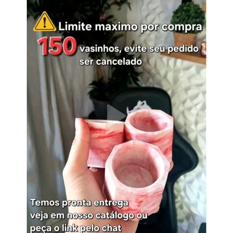 Kit 30/40/50/100 vasinhos de gesso cru estilo marmorizados, porta-velas, lembrancinhas, vaso de suculentas