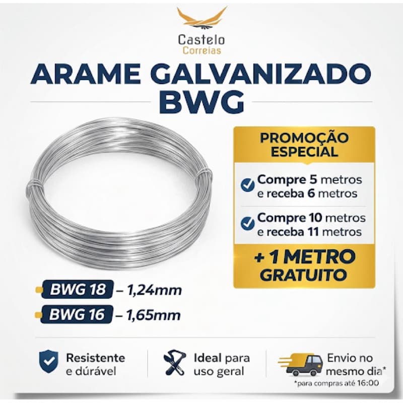Arame galvanizado p/ artesanato 6 e 11 Metros