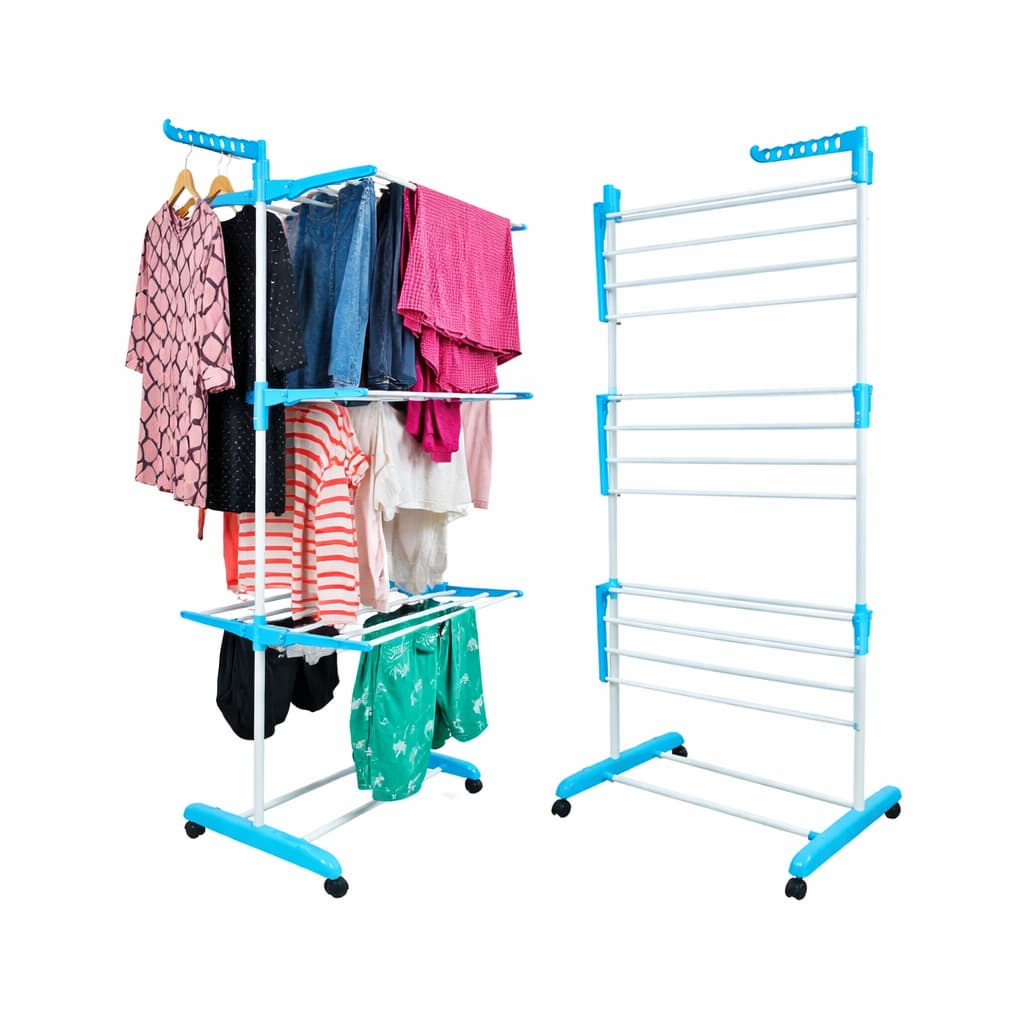 Varal De Chão Roupa Calcinha Grade 3 Andares Dobrável Portátil Oliver Home