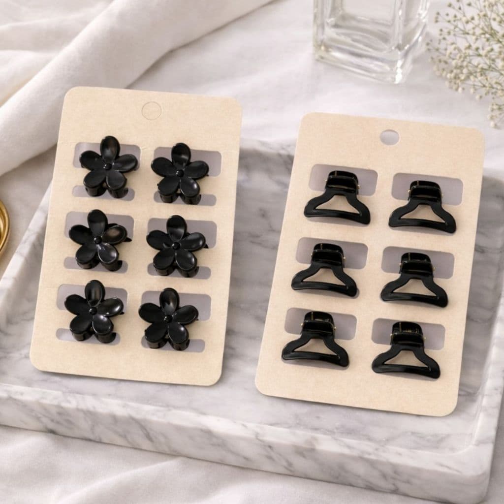 Kit 30 Presilhas de Cabelo Femininas Mini Piranhas Neutras Franja Acessório Brinde Grampo