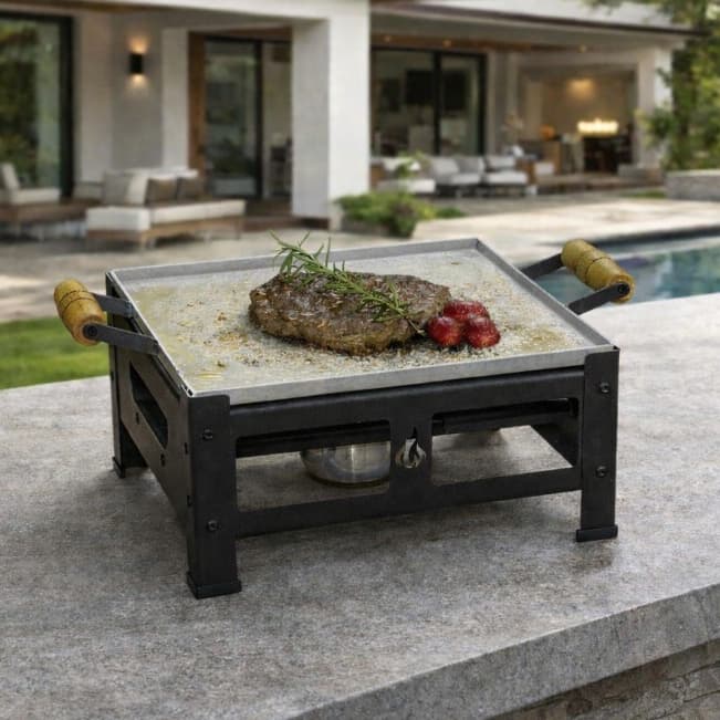 Chapa a Álcool Fogareiro Churrasqueira 1 Boca Multiuso Bifeteira Portátil