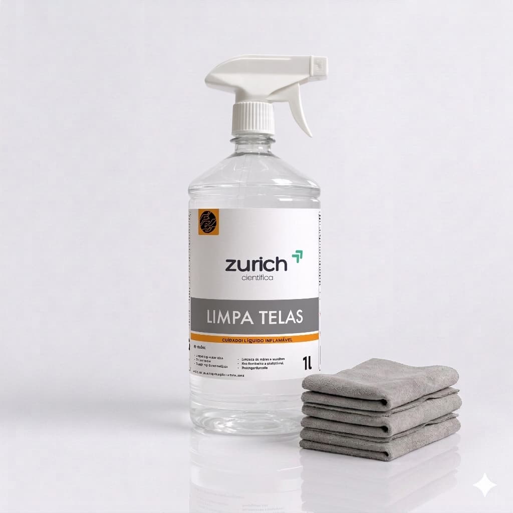 Kit Limpa Telas 1L + 3 flanelas de suede com Spray Borrifador para TV, Celular e Monitor