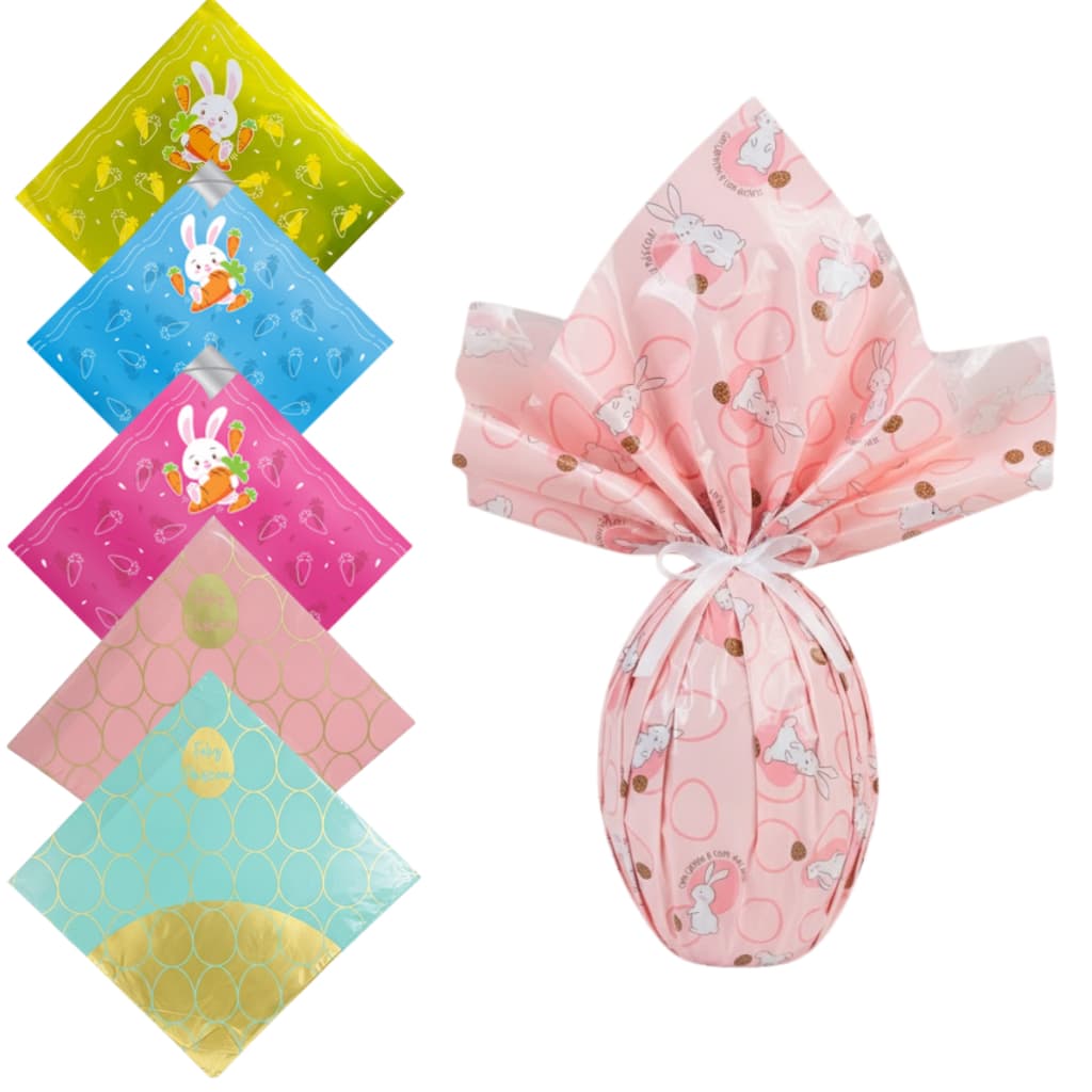 25 Sacos Para Ovo De Páscoa 250/350g 35x35cm Decorativo Embalagem Albano