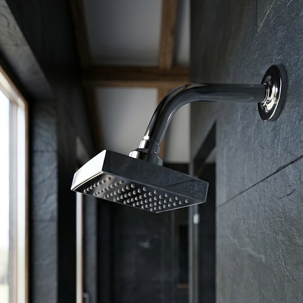 Chuveiro Ducha Gás Quadrada Articulada ABS Cromado para Aquecedor Solar Banheiro Luxo Moderno