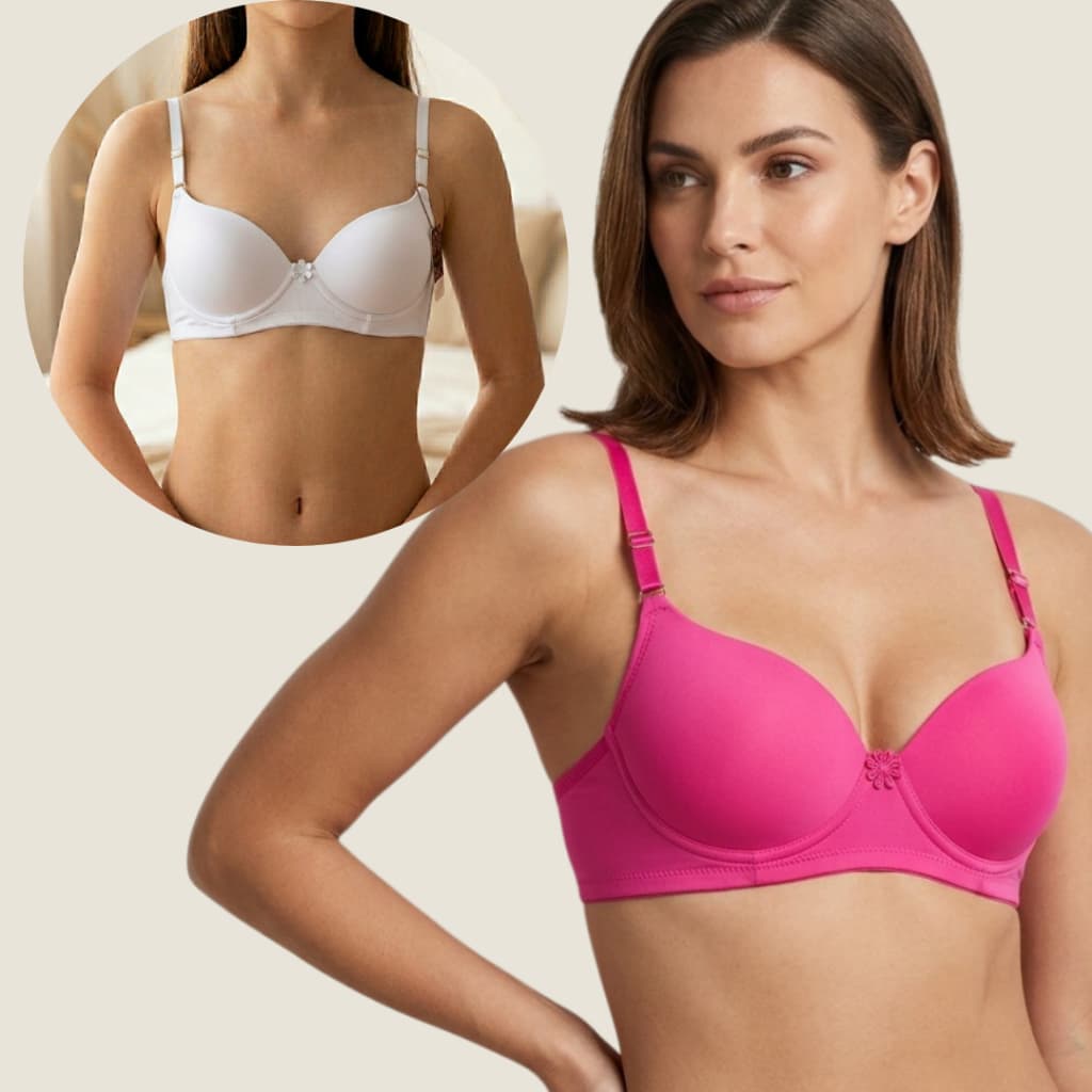 Sutiã Menina Moça Com Bojo Juvenil e Alças Reguláveis Confortável