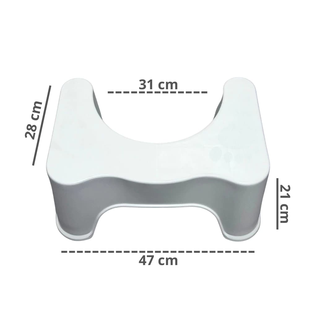 Banco de Cócoras Apoio para os Pés Vaso Sanitário Multifuncional Cores Branco ou Preto