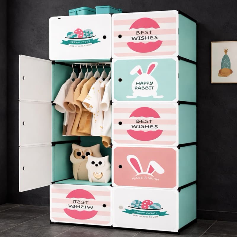 Guarda-Roupa Modular Infantil 10 Portas - Organizador de Brinquedos e Roupas