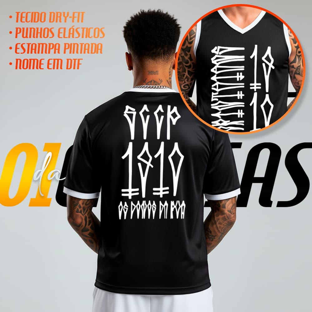 Camisa "DONOS DA RUA" Dry Fit | Pixo Estilo Streetwear | SCCP 1910 Grafite Torcedor Timão Curta