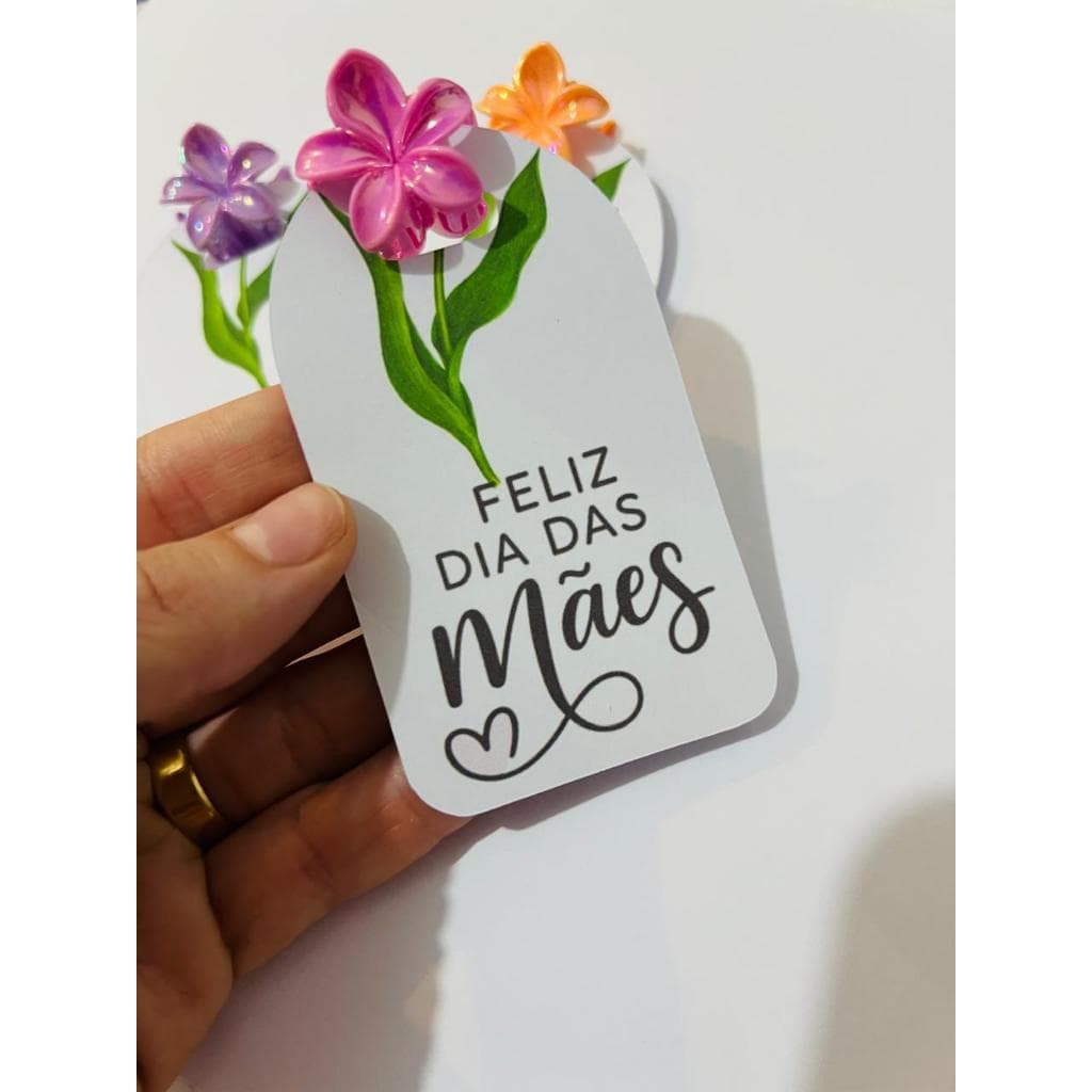 Card DIA DAS MÃES com presilha. Mimo especial. Dia das mães.