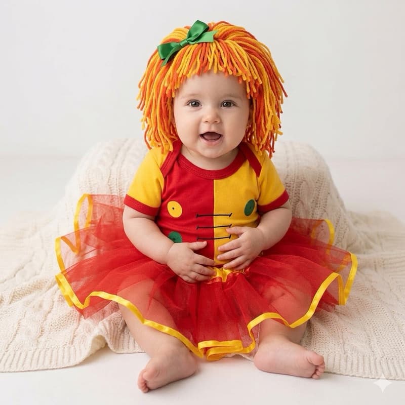 Body bebê temático Emília mesvesário infantil + laço, Tule ou Tiara