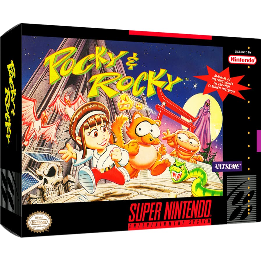 Pocky Rocky 1 e 2 com caixa e manual completo