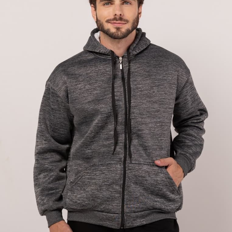 Jaqueta Moletom Masculina Com Capuz E Zíper Casaco De Frio