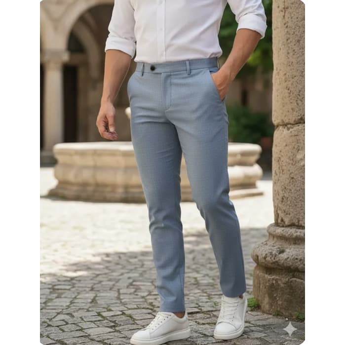 Calça Social Masculina Elastano com Caimento Ajustado