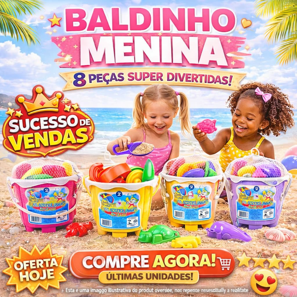 Baldinho De Praia Infantil Brinquedo Pazinha Forminha Na Areia Criança Bebê Forma Bichinho Anos