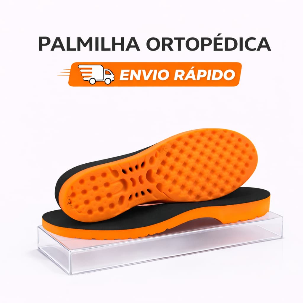 Palmilha Ortopédica Gel Para Dor No Pé Esporão Fascite Confortável Dia Todo