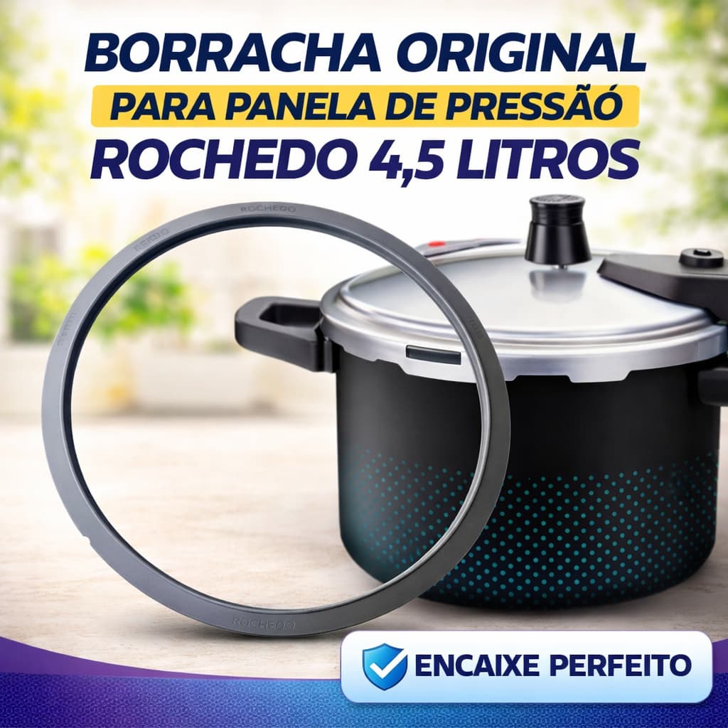 Anel de Vedação Borracha Panela Pressão Rochedo Clock 4,5L Turbo Top