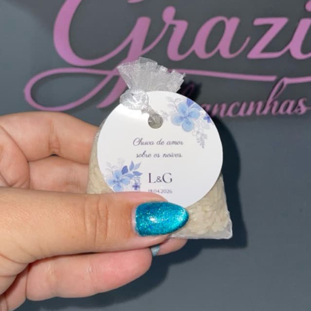 Chuva de Arroz Personalizado para Casamento  –  Chuva de Amor sobre os Noivos -  ACOMPANHA ARROZ!!!!