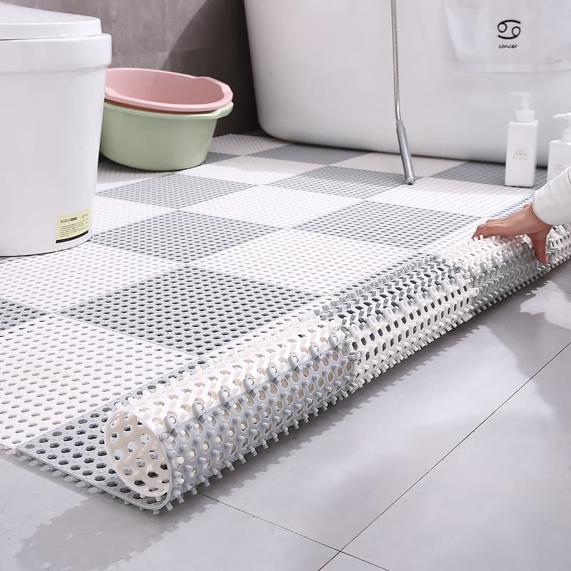 Tapete Modular Antiderrapante para Banheiro Sauna - Kit 6 Peças 30x30cm