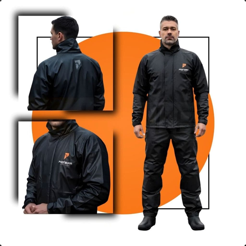 Capa de Chuva Conjunto Completo Pvc Combate Pioneira Para Motoqueiro Adulto