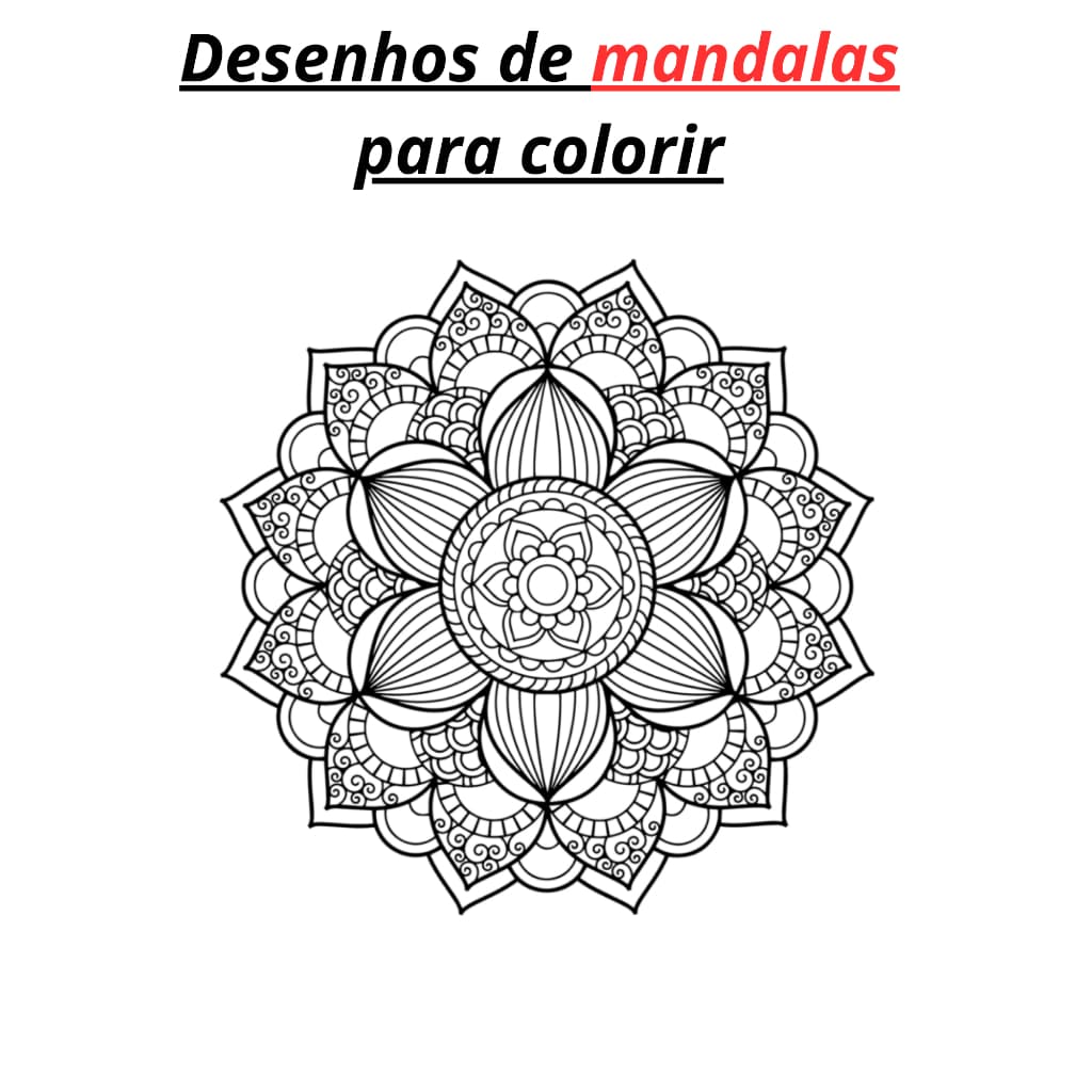 MANDALAS LINDAS para colorir - Folhas soltas 75g