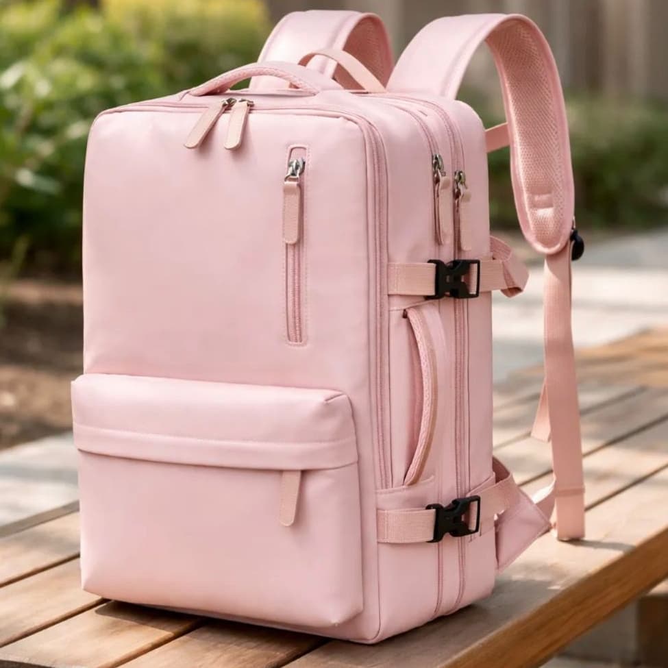 Mochila de Viagem Feminina Multifuncional Reforçada Impermeável Expansível para Notebook