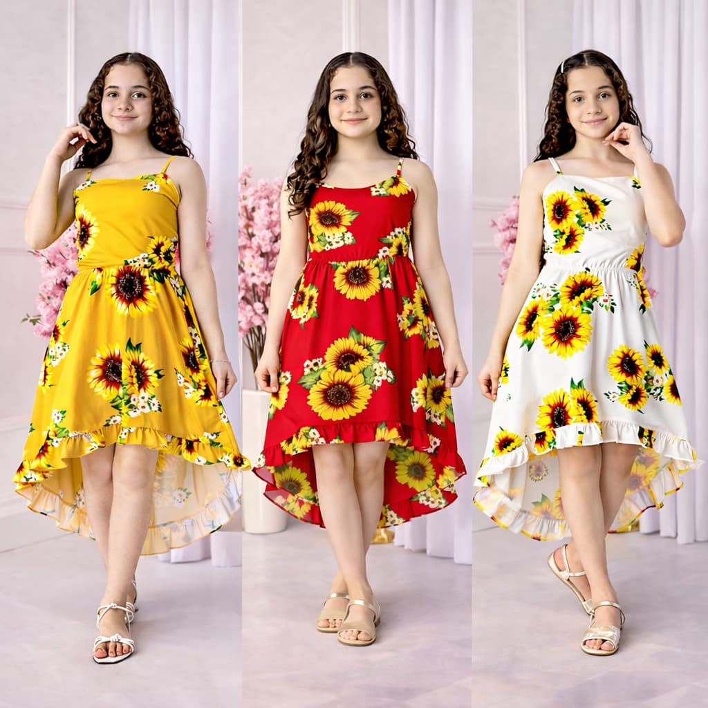 Vestido  Infantil Juvenil Mullet Sereia  ( 4 ao 14 ) Roupas Infantis