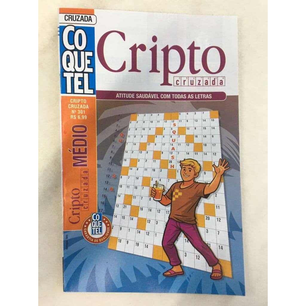 Passatempo Coquetel Cripto Cruzada Nível Médio