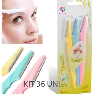 ANA 1108 KIT 36 unidades Lâminas Sobrancelha e Rosto Navalha Depilação  design