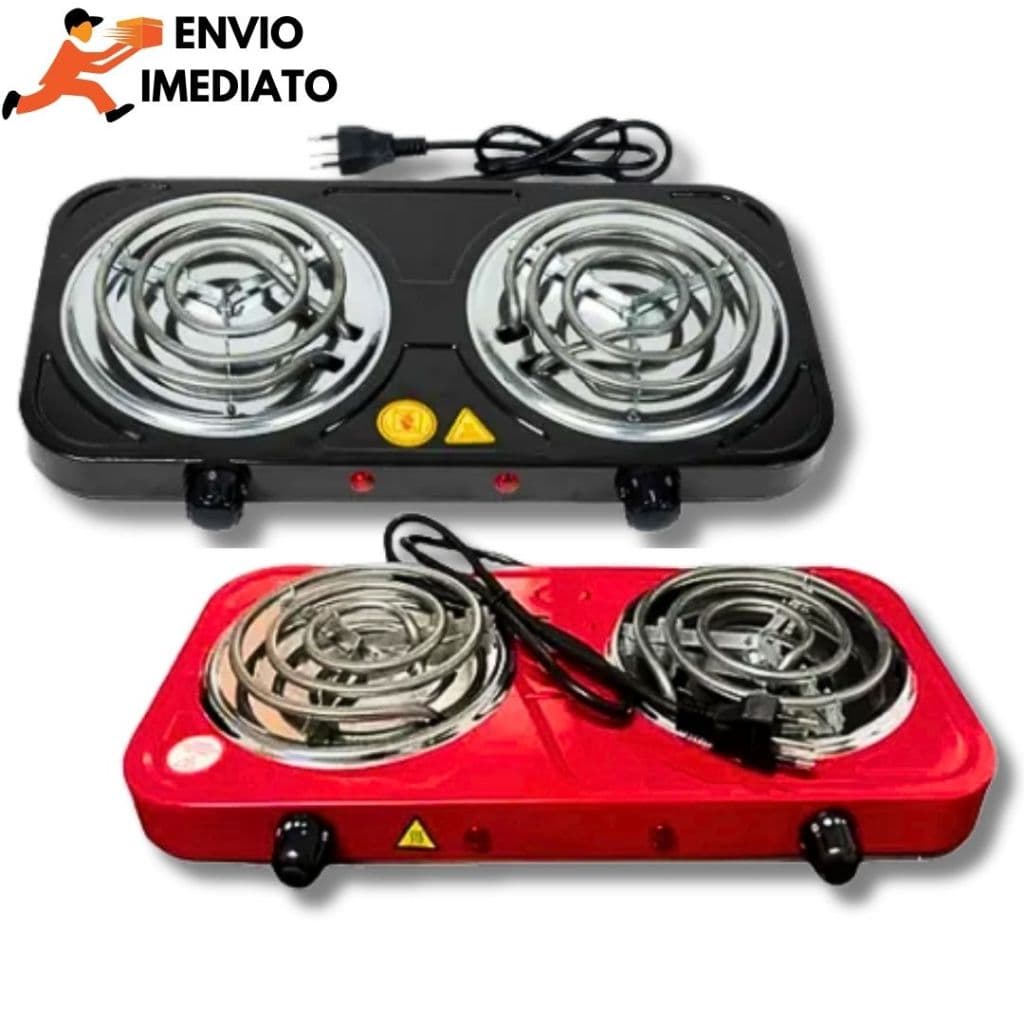 Fogareiro Elétrico 2 Bocas Portátil Camping Cooktop Cozinha 110v 220v