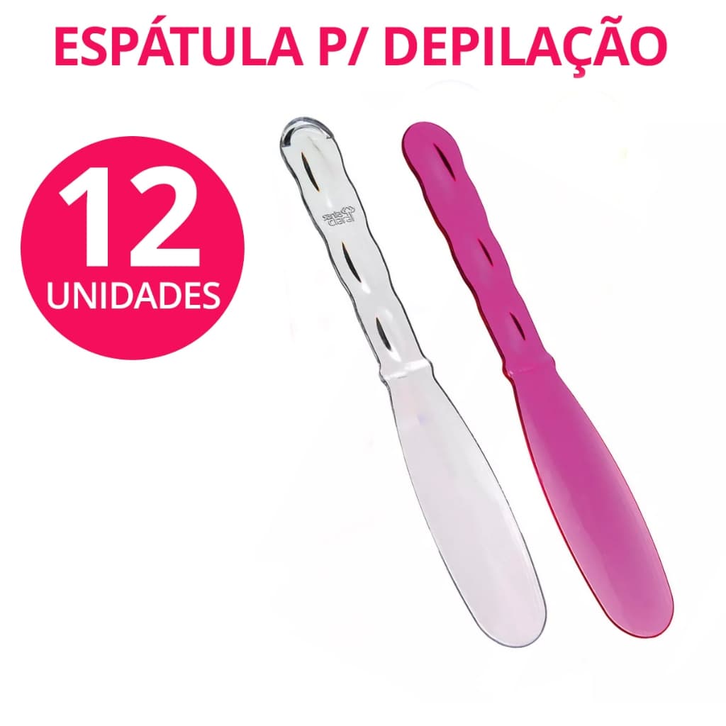 Kit Espátulas Acrílicas Para Cera Depilatória e Cremes – Reutilizáveis, Leves e Econômicas
