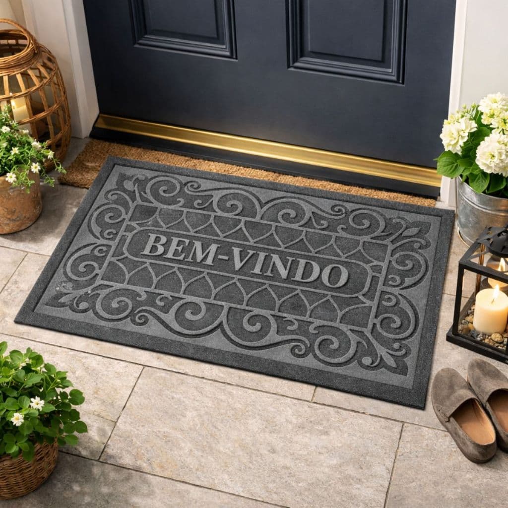 Tapete Entrada Bem-Vindo PVC 40x60 Antiderrapante