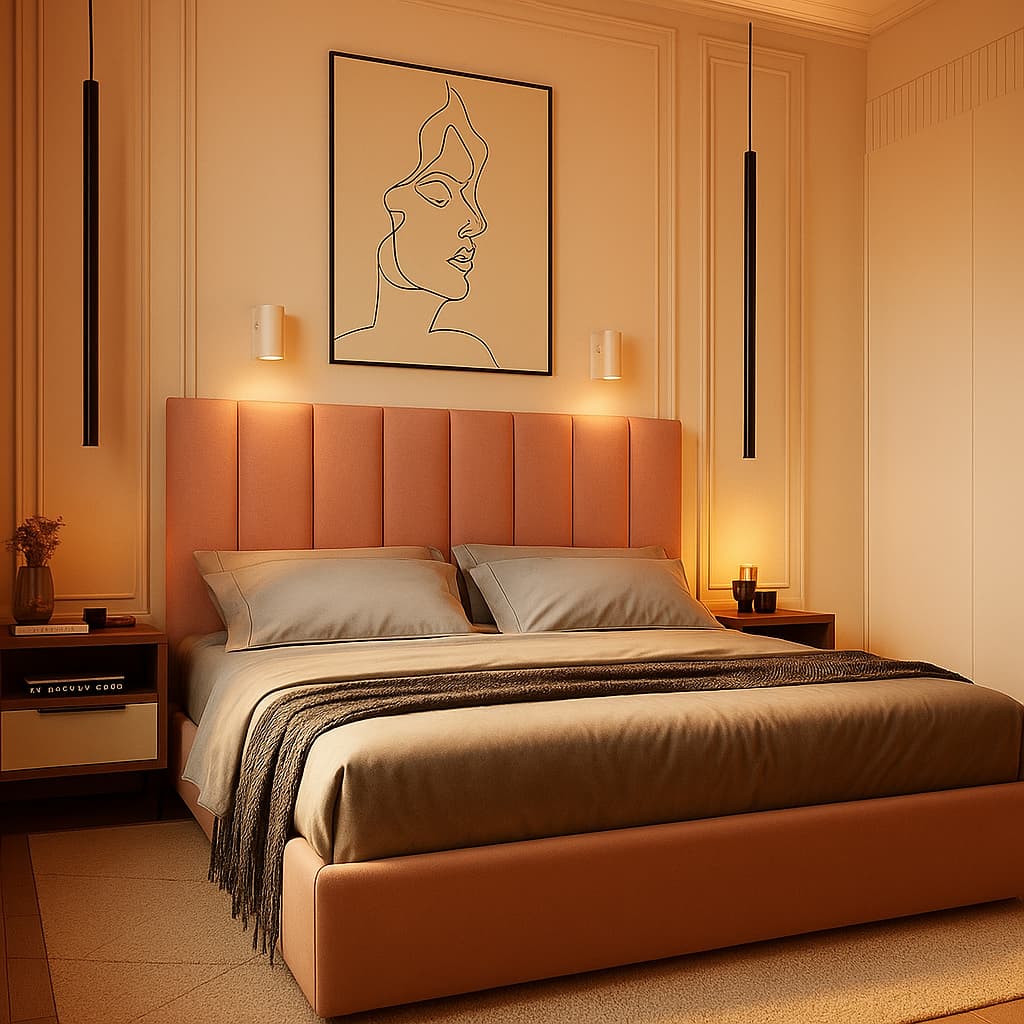 Kit Até 15 Placas de Cabeceira 45X20 cm Modular Estofada Para Cama Solteiro, Casal ,Queen e King