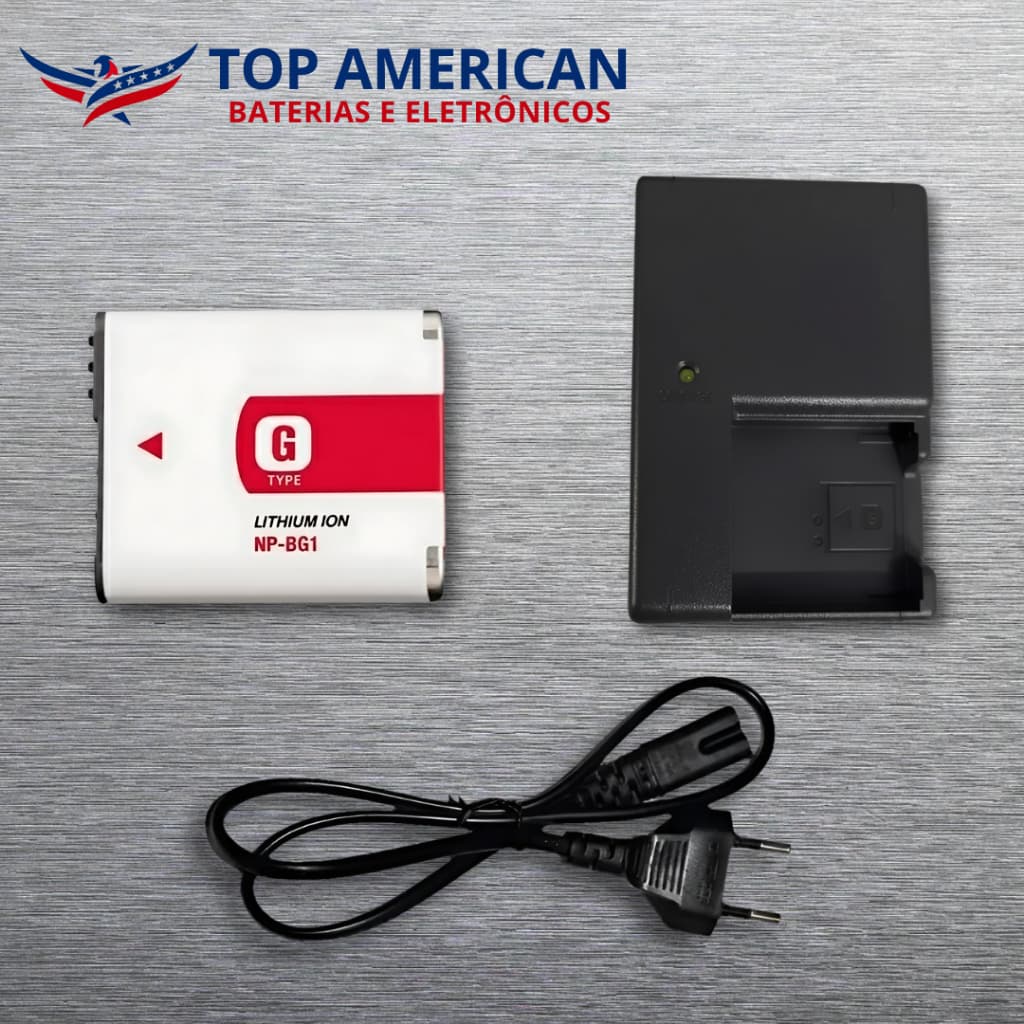 Kit Bat Np-bg1 + Bc-csg P/ Cameras Dsc-h55 Dsc-h50 + NF + Entrega Direta