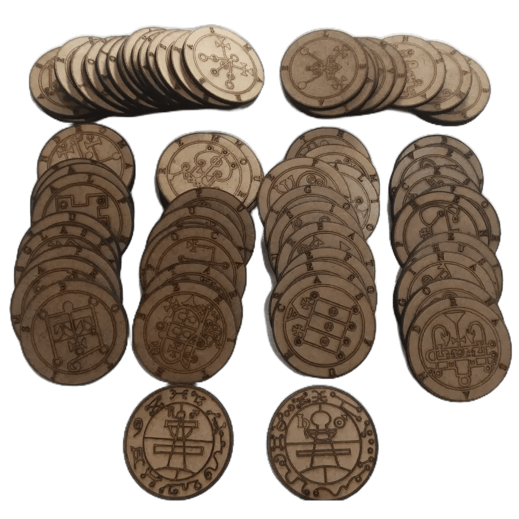 3 x Selos Goétia Sigilos goétia Salomão 5,5cm  LUCIFERIANOS lilith Lúcifer Leviathan baphomet leviata leviatã azazel