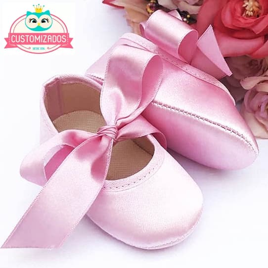 Sapatilha Bailarina Balé Ballet Rosa Bebê Mesversário Ensaio Fotográfico