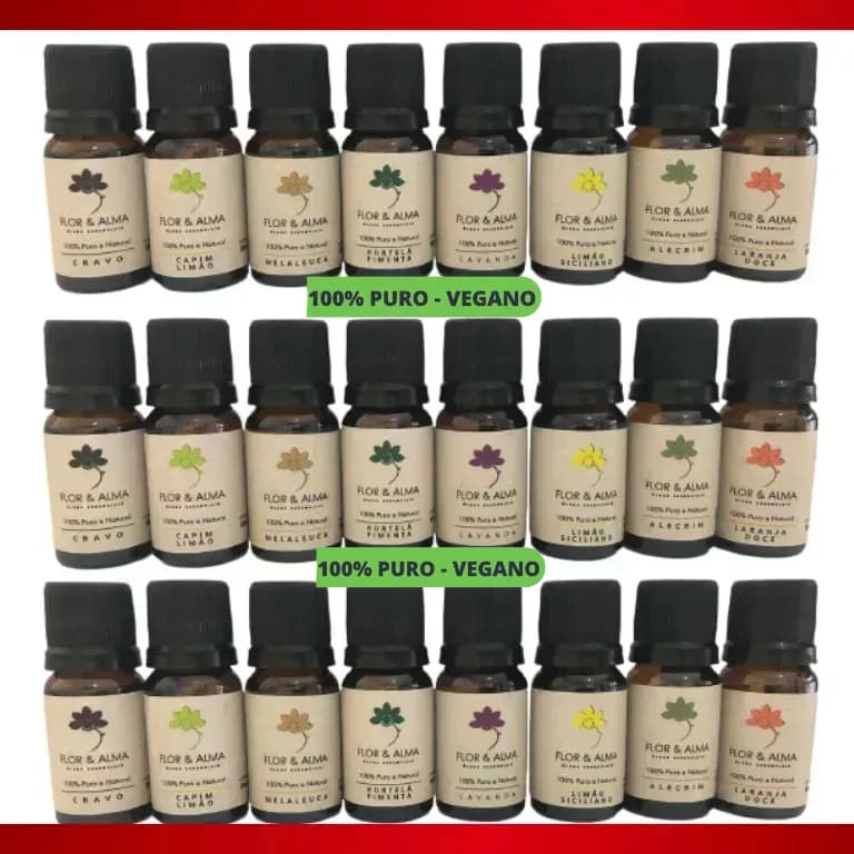 Óleo Essencial Para Aromaterapia 100% Puro e Natural Linha Completa