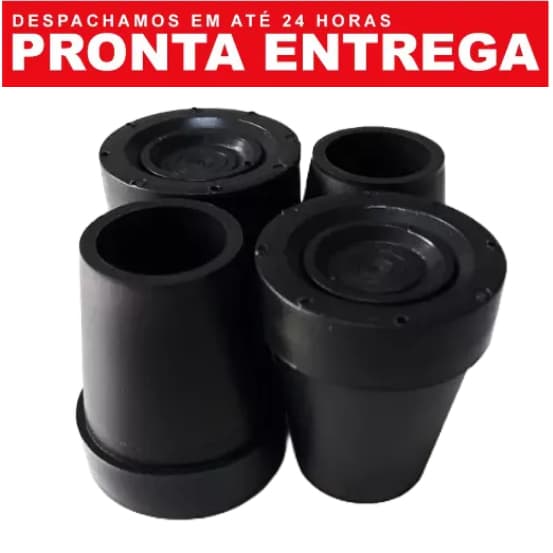 Ponteira Pé 7/8  para Bengala Muleta Andador (4 Unidades)