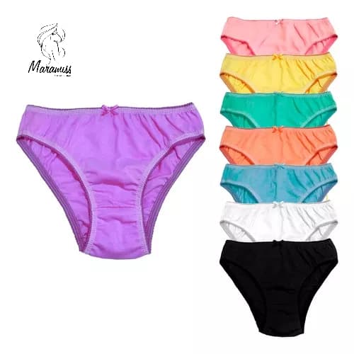 Kit 10 Calcinha Tanguinha Juvenil Menina 100% Algodão Atacado Revenda