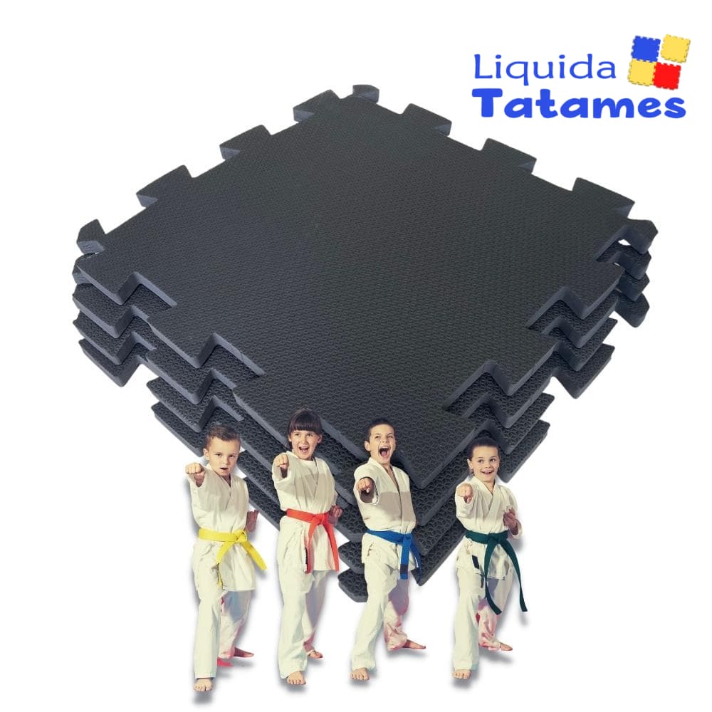 Kit 12 Tatames - EVA Preto 50x50x 2 cm.