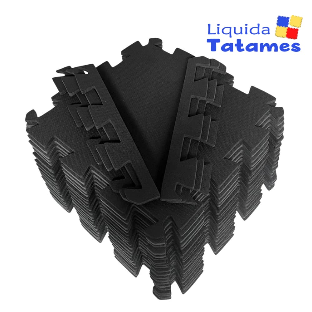 Kit 20 Tatames - EVA Preto 50x50x1 cm.